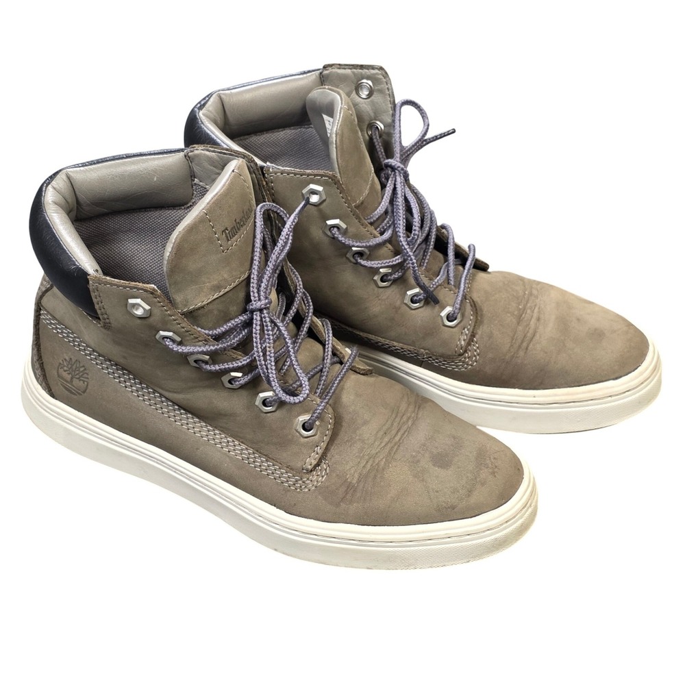 Timberland Nubuck Leather Sneaker Boots Women's Size 6.5 Olive Green A11TX